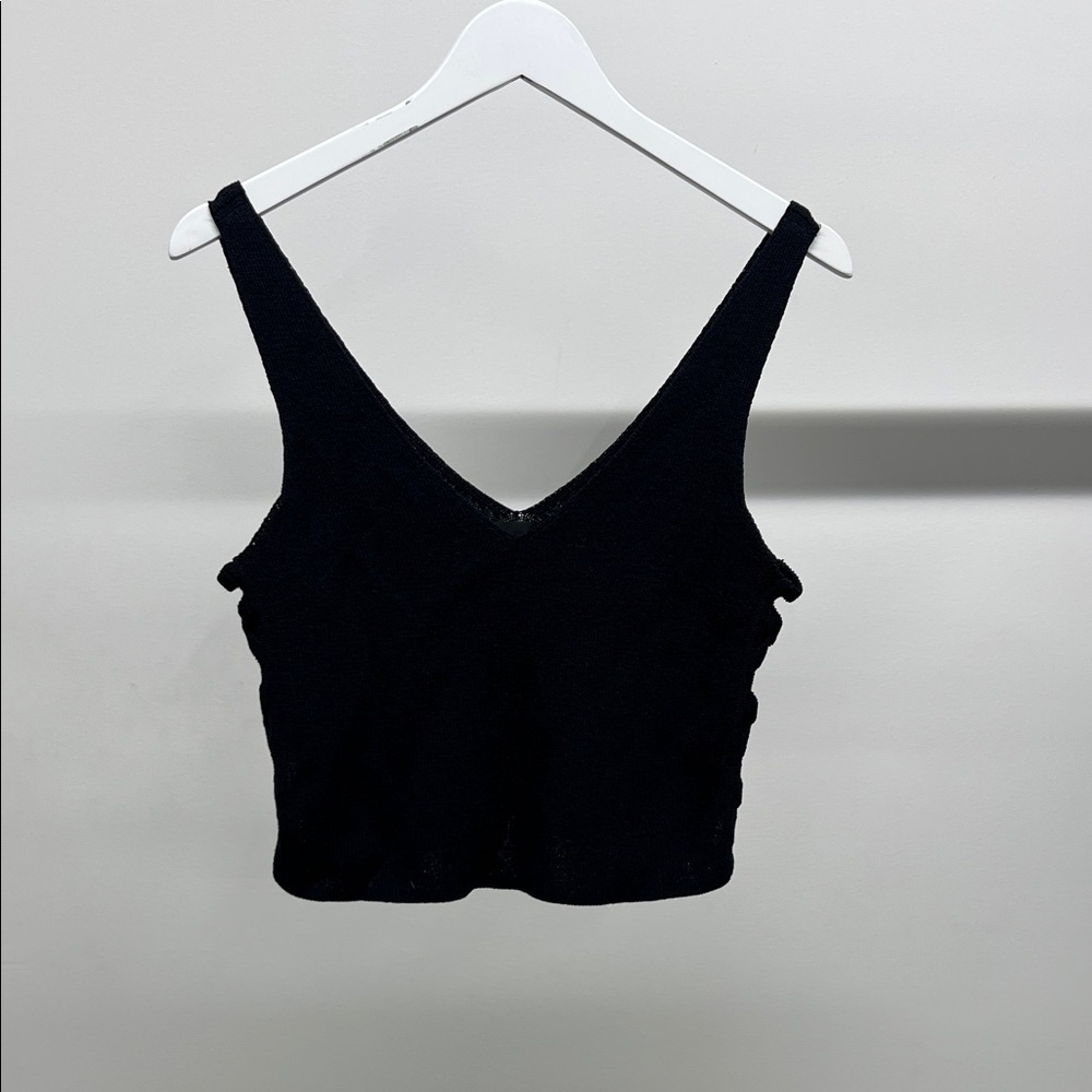 INTERMIX Navy V-Neck Tank Top